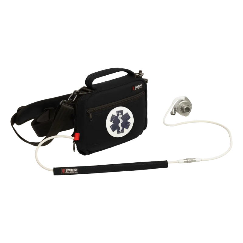 Hochwertige, wasserabweisende LVAD‑Tasche aus Kodura für HeartMate II/III. Mit Innenfächern für Batterien und Controller, sicher