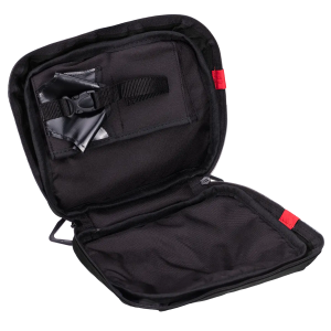 Hochwertige, wasserabweisende LVAD‑Tasche aus Kodura für HeartMate II/III. Mit Innenfächern für Batterien und Controller, sicher